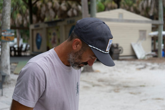 Captain Manatee Hat, Gray Canvas