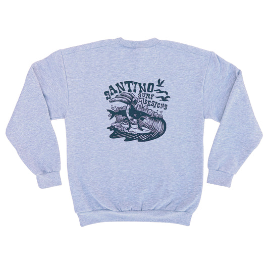 El Luchador Surfista - Crew Neck Sweatshirt