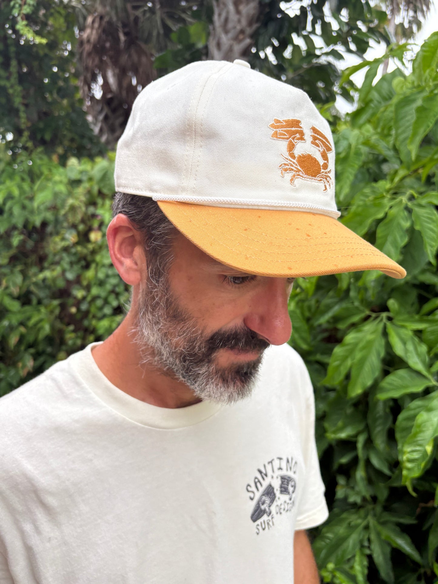 Stone Crab Hat, Cream and Gold
