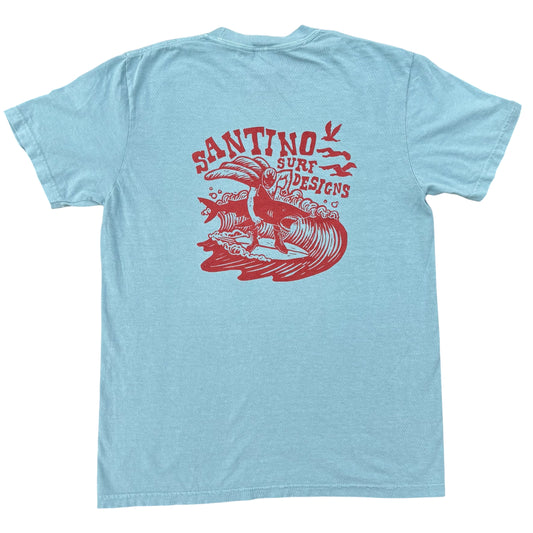 El Luchador Surfista Dusty Blue Tee