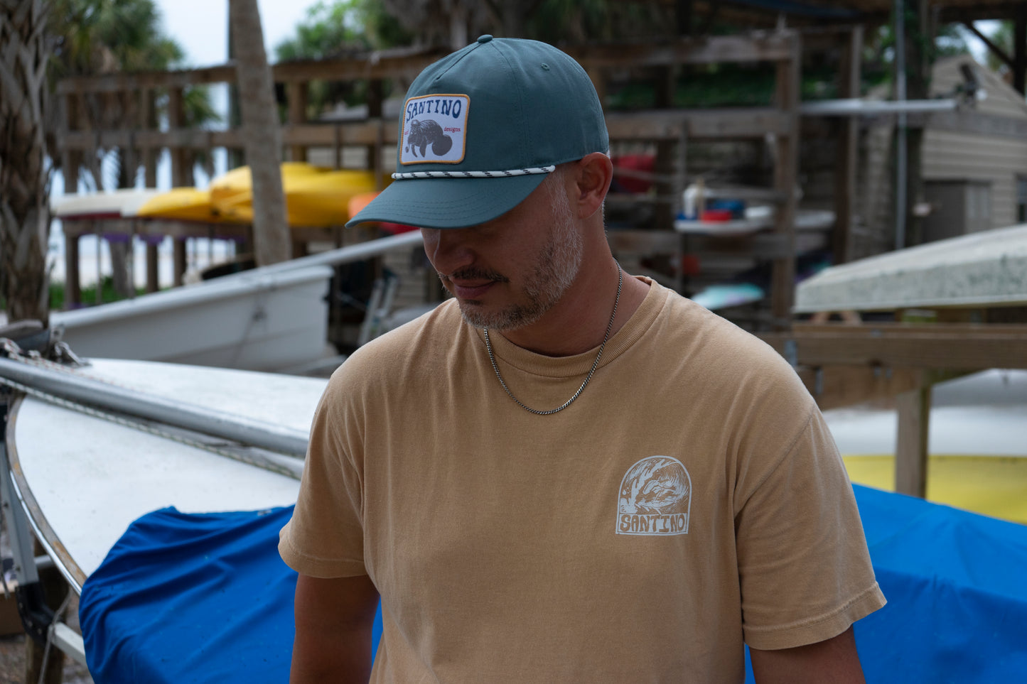 Captain Manatee Hat, Seafoam Canvas