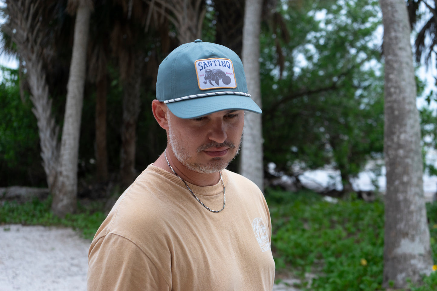 Captain Manatee Hat, Seafoam Canvas