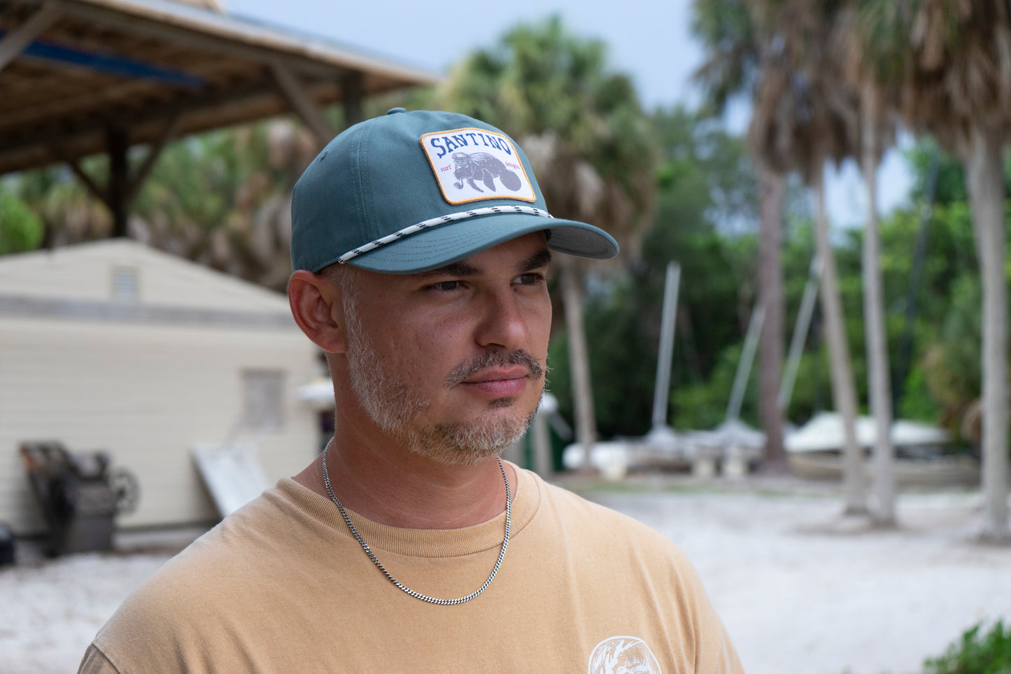 Captain Manatee Hat, Seafoam Canvas