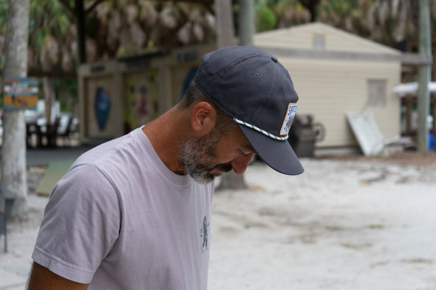 Captain Manatee Hat, Gray Canvas