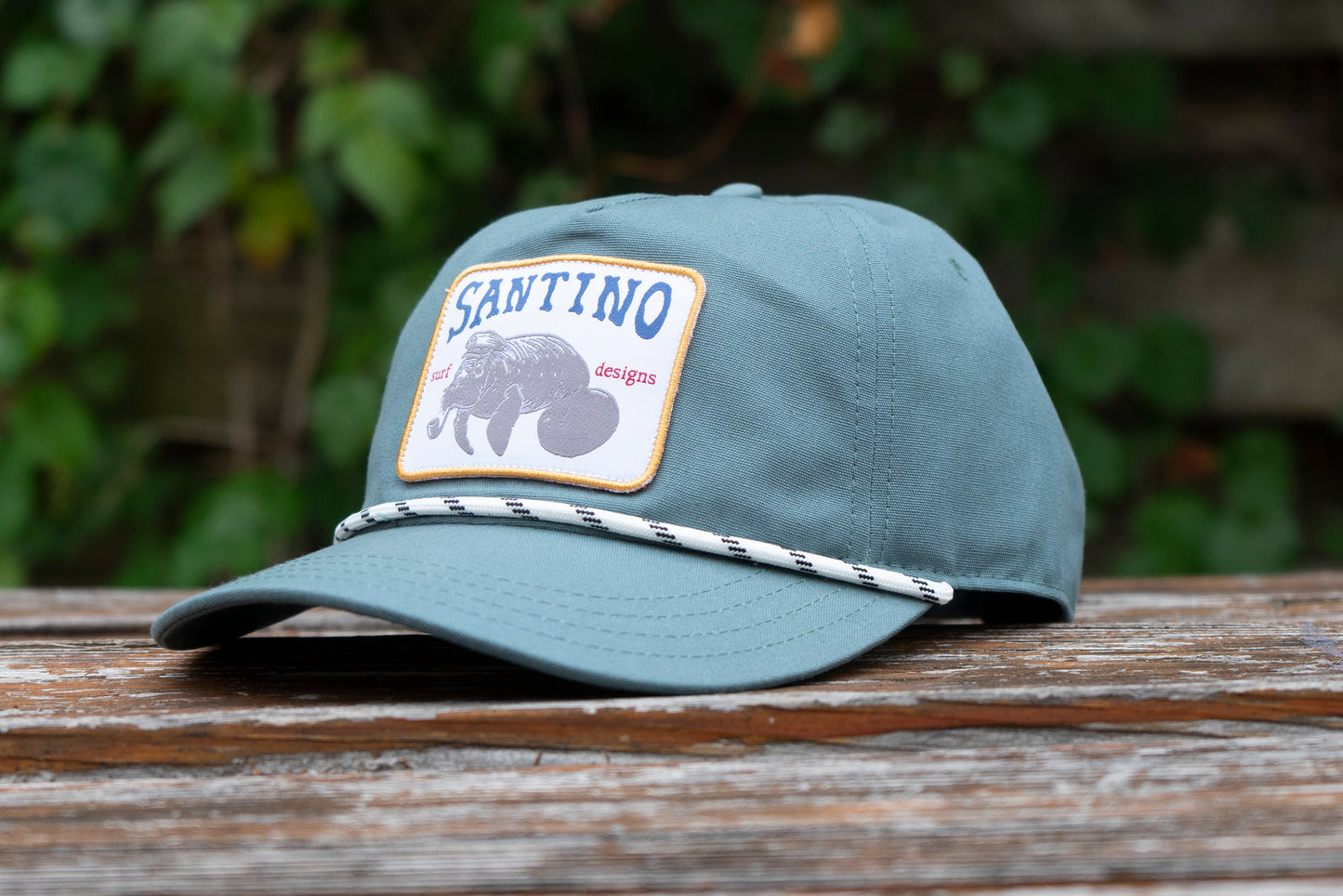 Captain Manatee Hat, Seafoam Canvas
