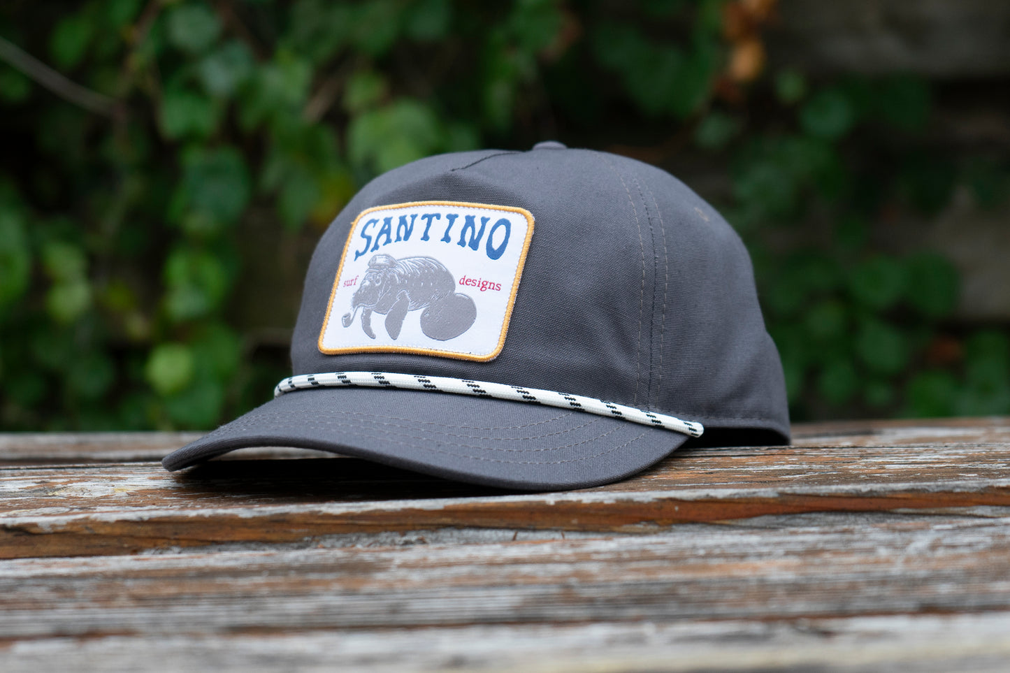 Captain Manatee Hat, Gray Canvas