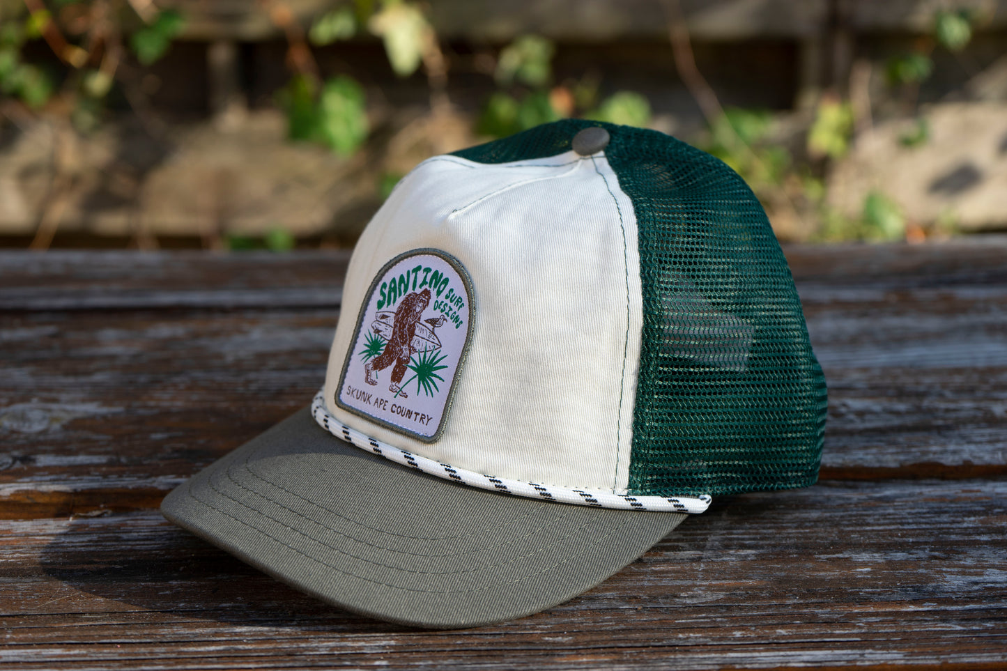 Skunk Ape Hat, Trucker, Cotton Twill and Polyester Mesh