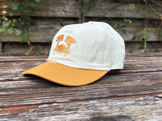 Stone Crab Hat, Cream and Gold