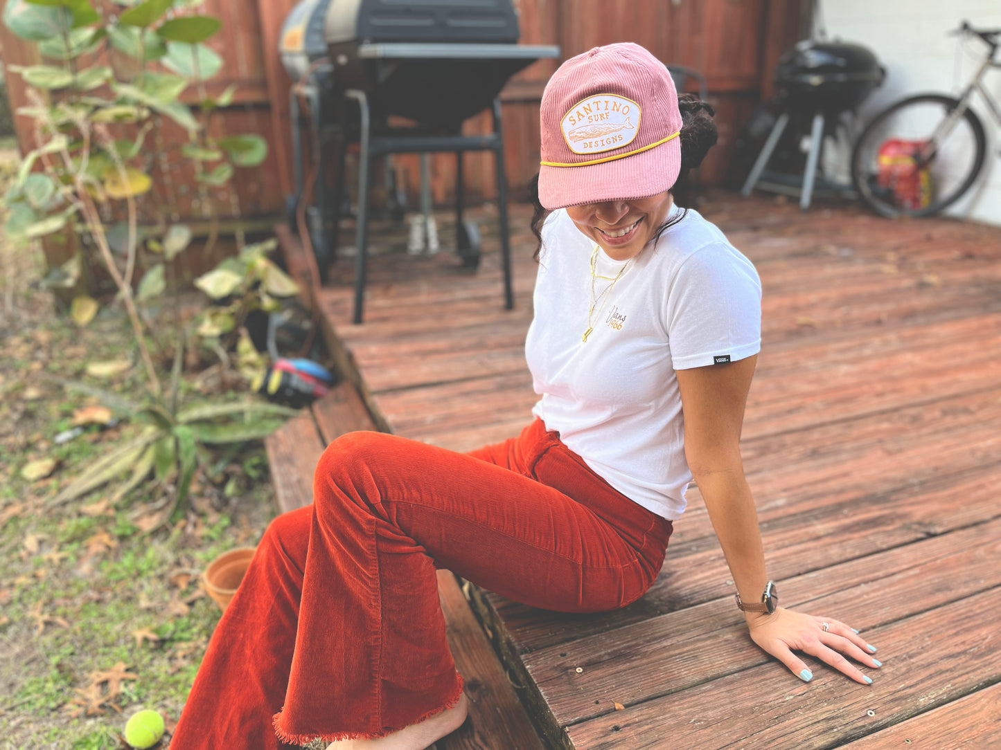 Whale Hat, Rose Cord